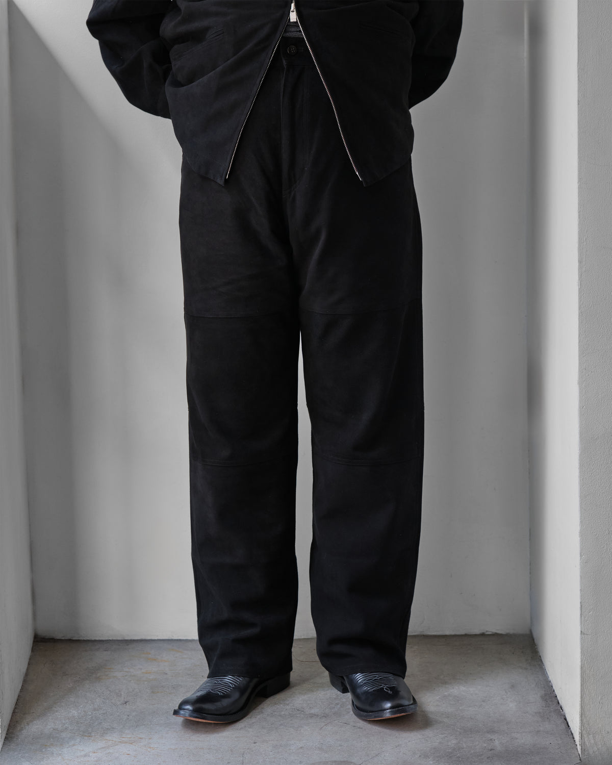 Cale SHEEP SUEDE PANTS / BLACK