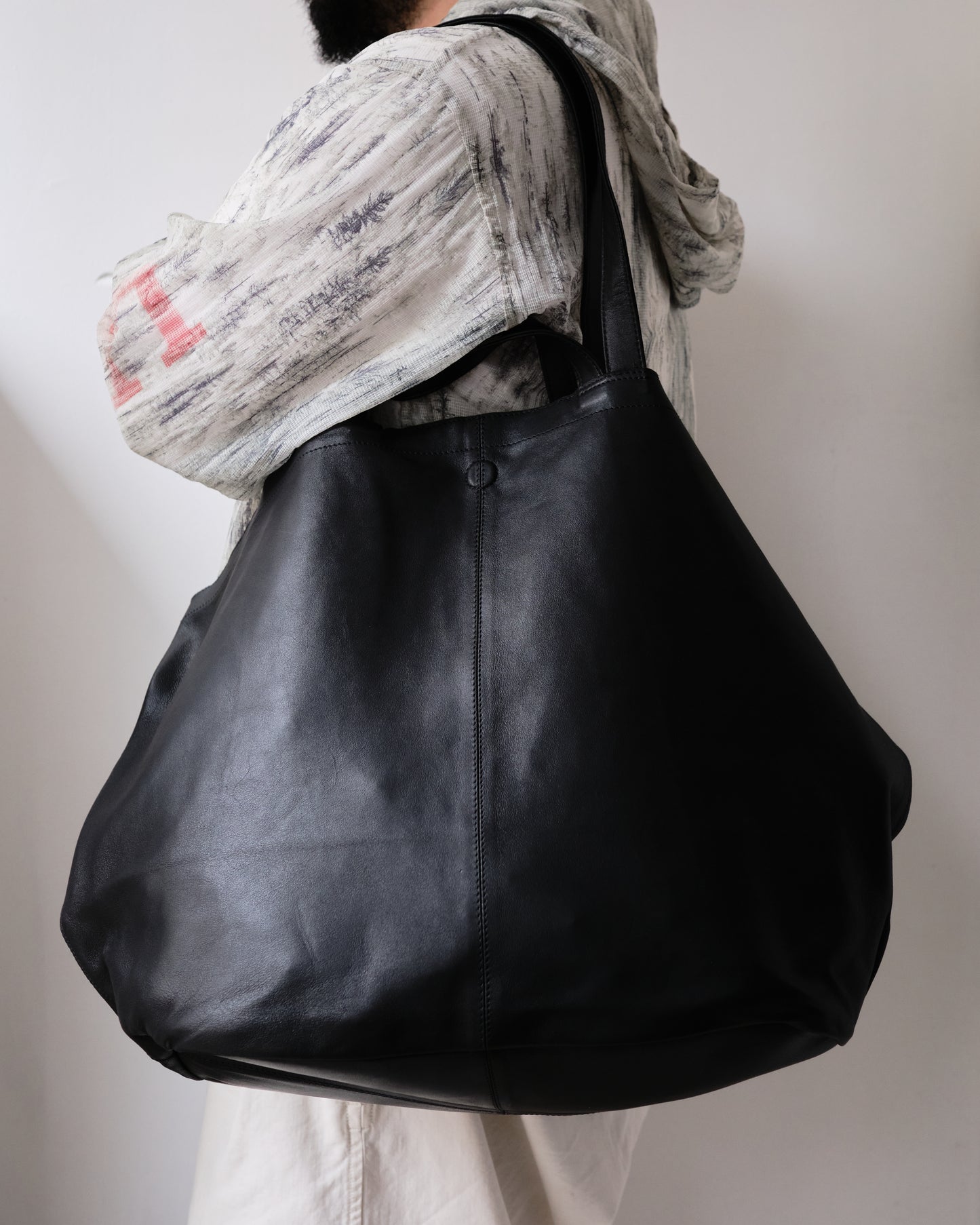 MORPHEE DOUBLE TOTE （XXL）/ BLACK / NAVY