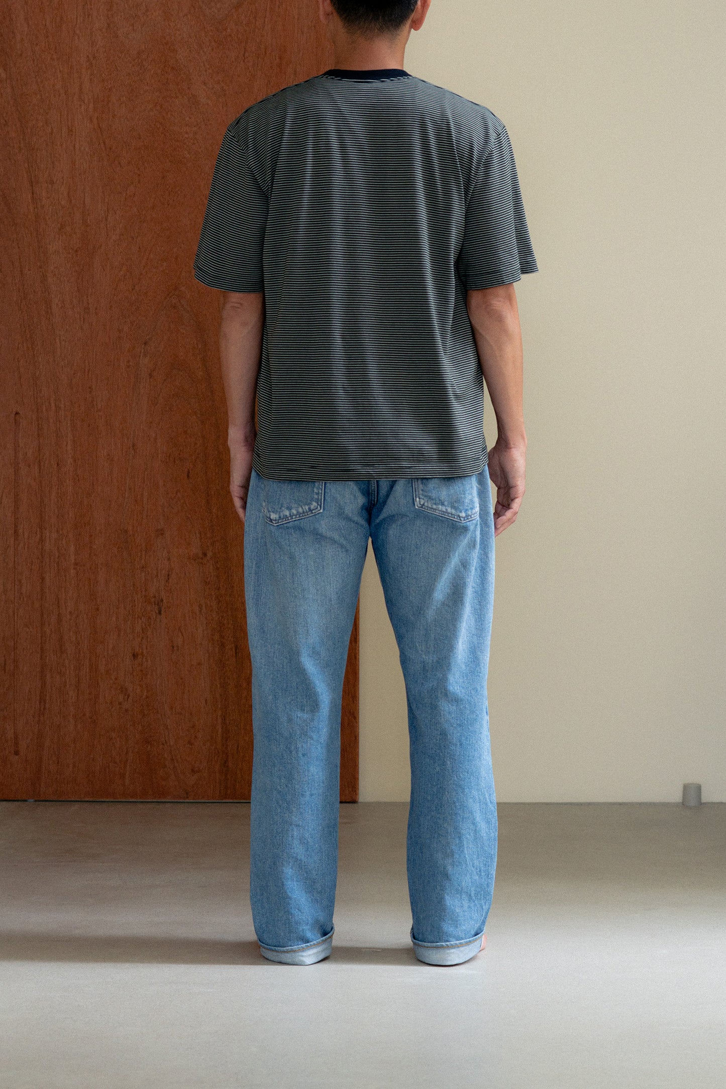 CABINE°別注  ″DEANSTON″ BORDER RINGER-TEE / D.GREEN