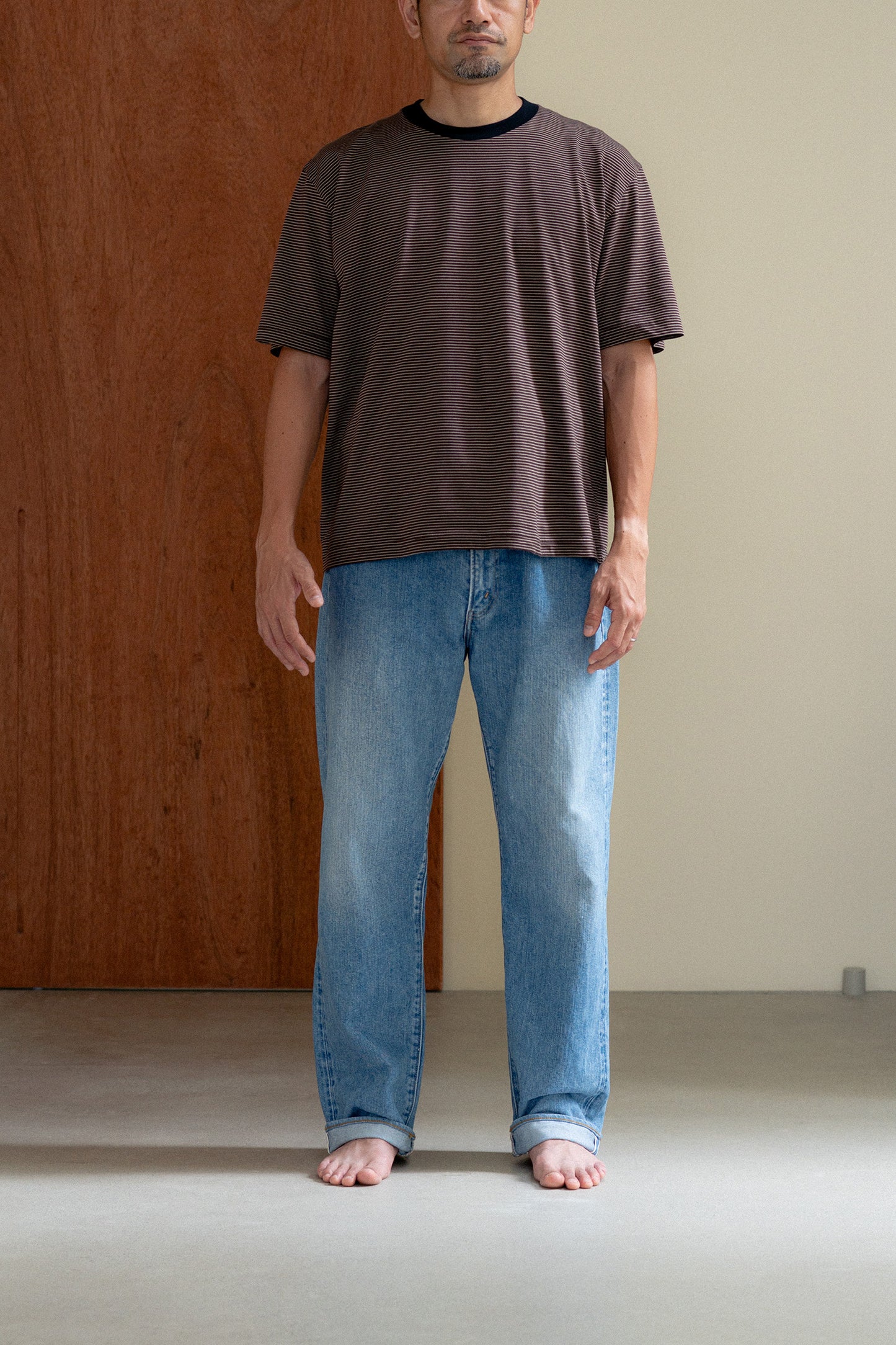 CABINE°別注 ″DEANSTON″ BORDER RINGER-TEE / BROWN