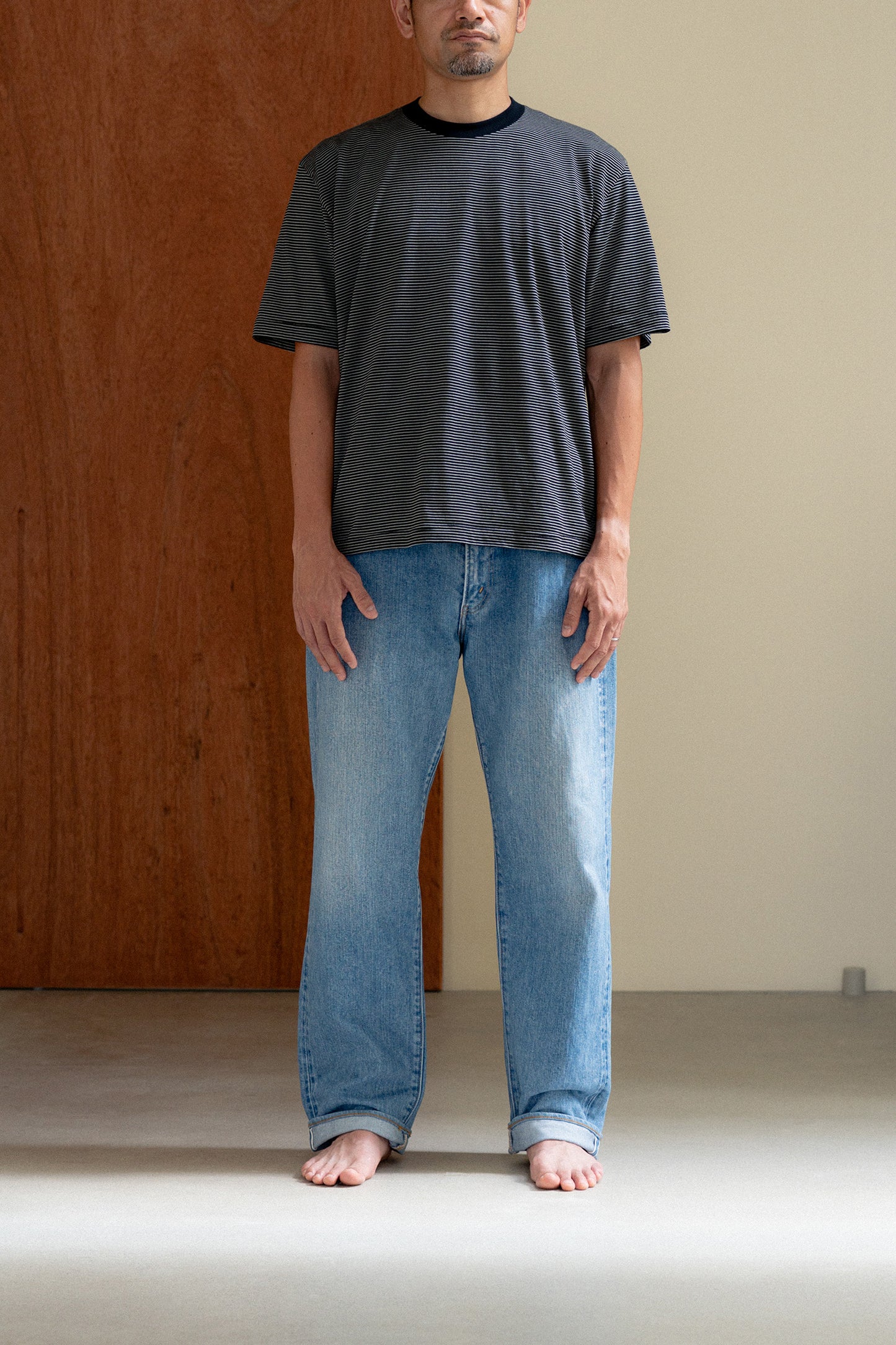 CABINE°別注 ″DEANSTON″ BORDER RINGER-TEE / BLACK