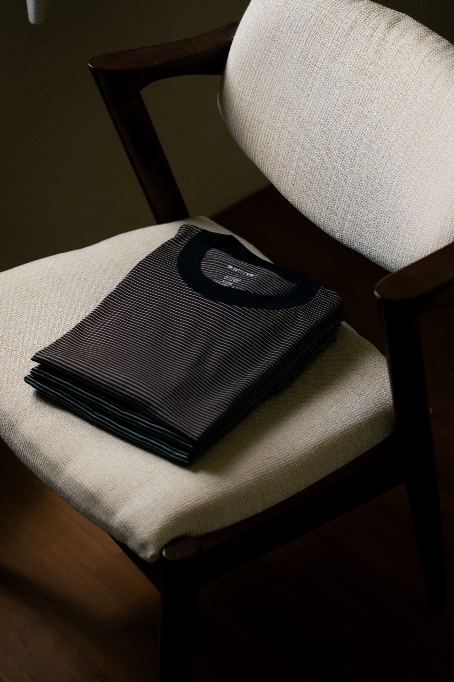 CABINE°別注  ″DEANSTON″ BORDER RINGER-TEE / D.GREEN