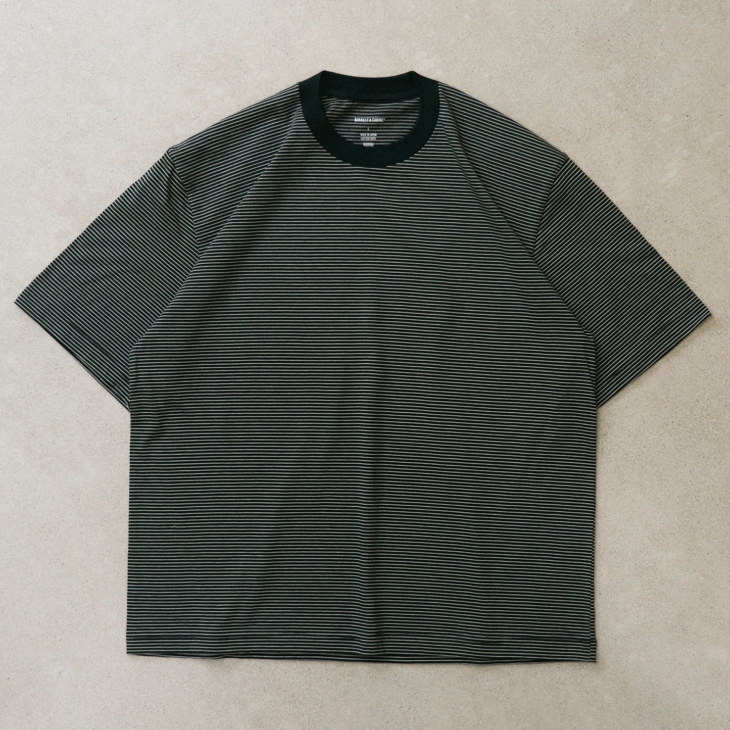 CABINE°別注 ″DEANSTON″ BORDER RINGER-TEE / BLACK