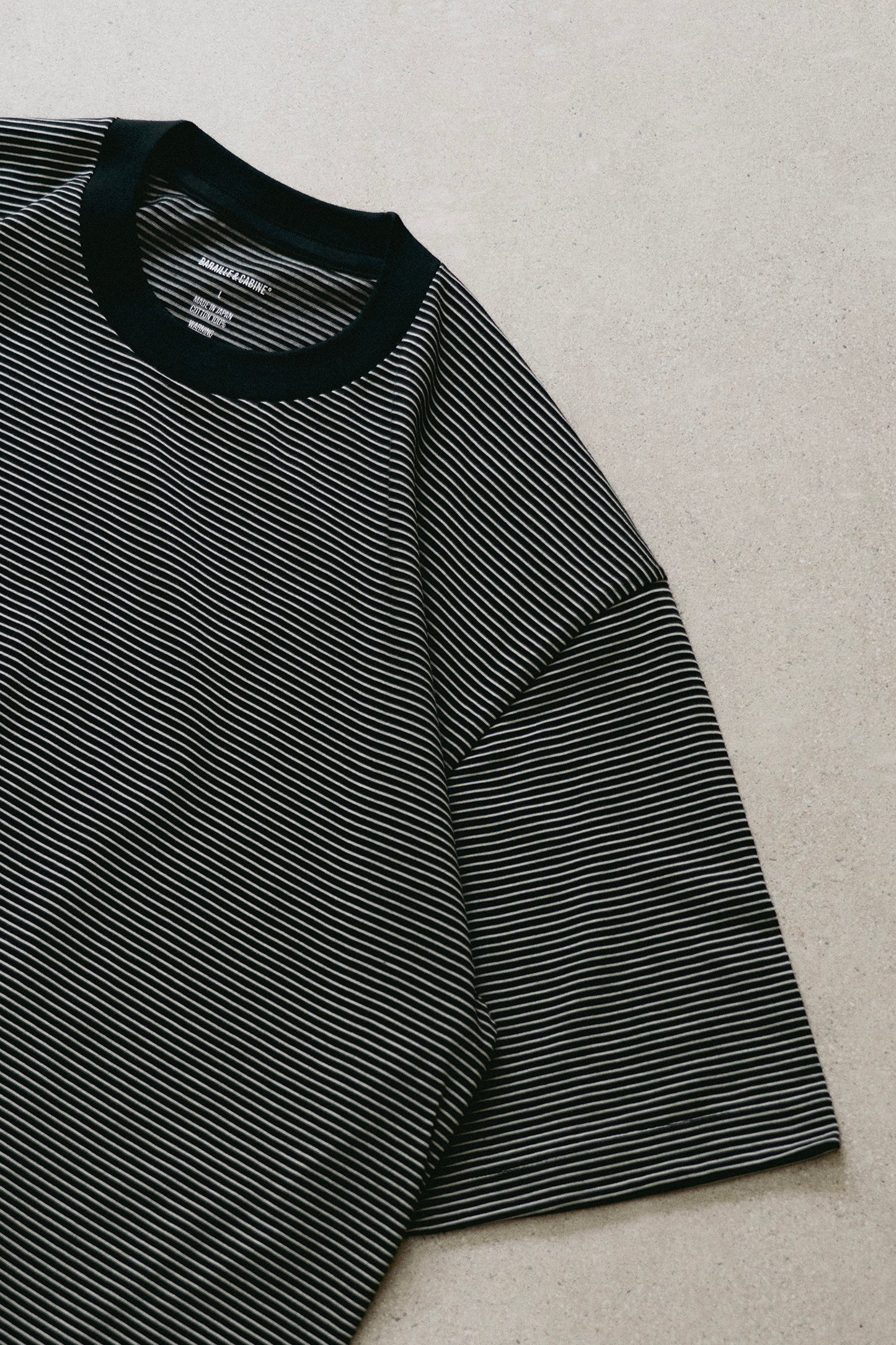 CABINE°別注 ″DEANSTON″ BORDER RINGER-TEE / BLACK