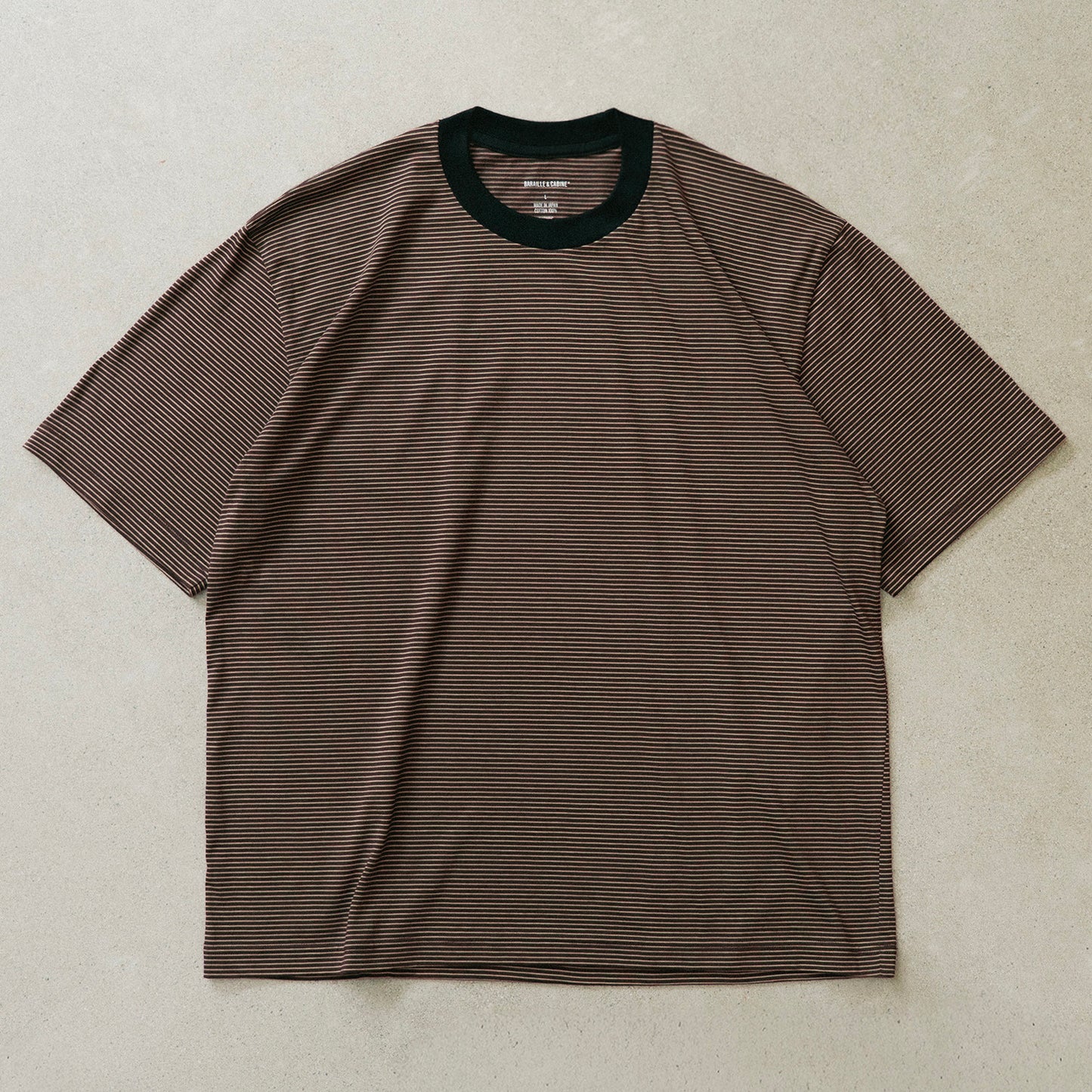 CABINE°別注 ″DEANSTON″ BORDER RINGER-TEE / BROWN