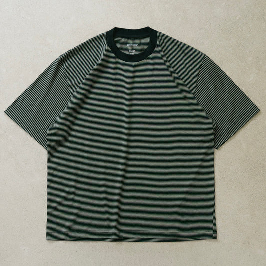CABINE°別注  ″DEANSTON″ BORDER RINGER-TEE / D.GREEN